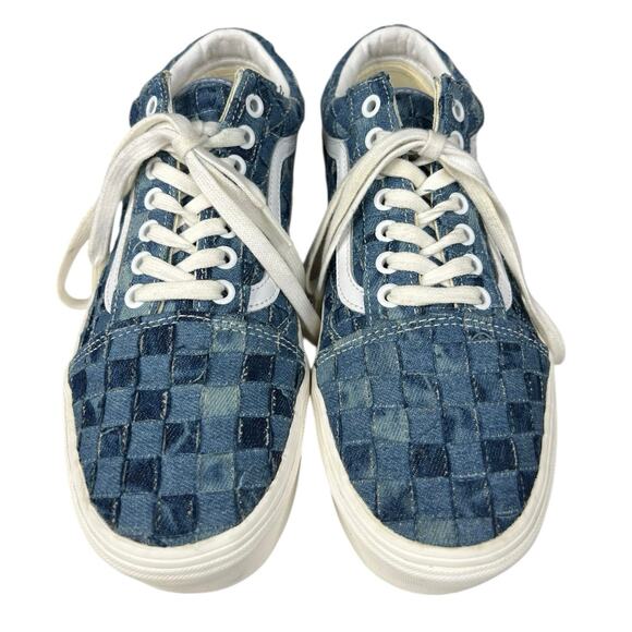 Vans Unisex Stackform Blue Woven Denim Platform Sneaker Size M 8 W 9.5 - Picture 7 of 11